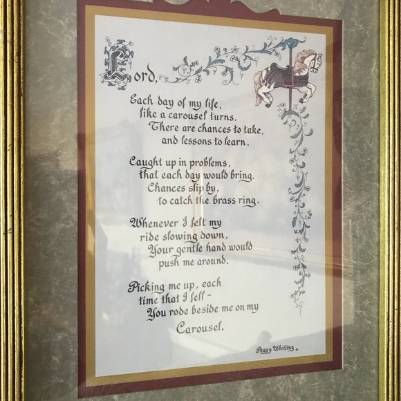 Rare Vintage Carousel Horse Prayer Collector Wall Picture - Picture 5 of 7